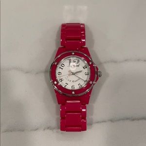 Juicy Couture Hot Pink Plastic Bracelet Watch